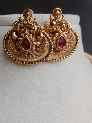 Traditional Black Thread Lakshmi Necklace