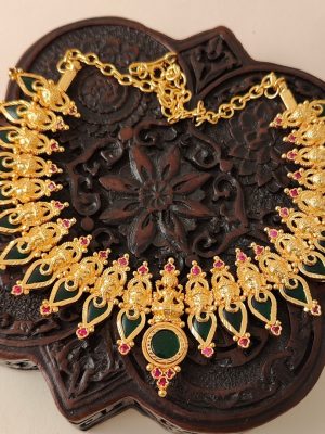Traditional Ganesh Lakshmi Palakka Necklace