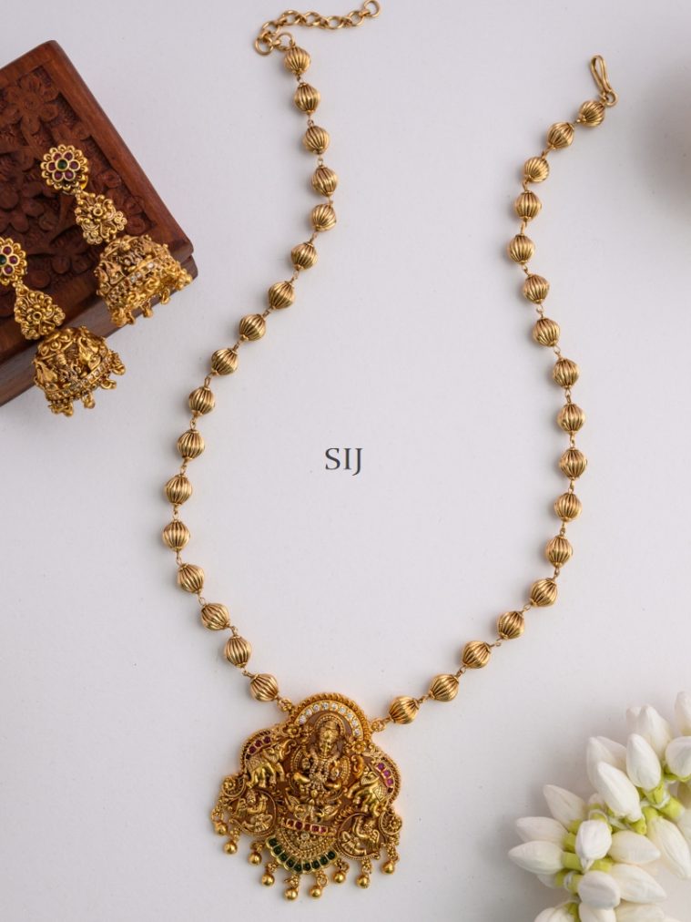 Traditional Gold Finish Lakshmi Haram