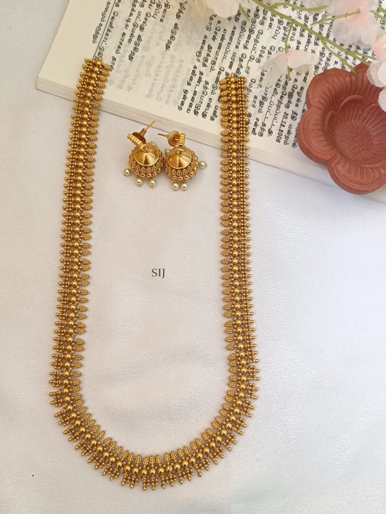 Traditional Kerala Design Mullumottu Long Haram Set