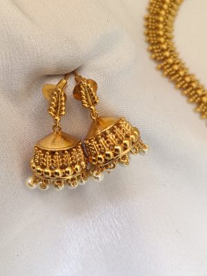Traditional Kerala Design Mullumottu Long Haram Set