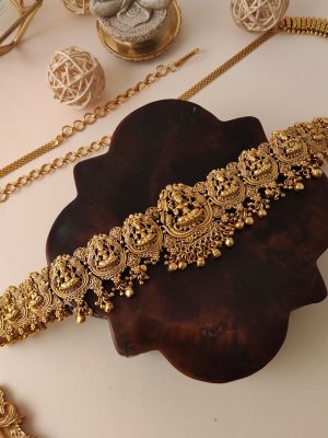 Traditional Lakshmi Antique Finish Bridal Hip Chain
