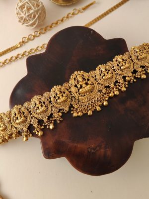 Traditional Lakshmi Antique Finish Bridal Hip Chain