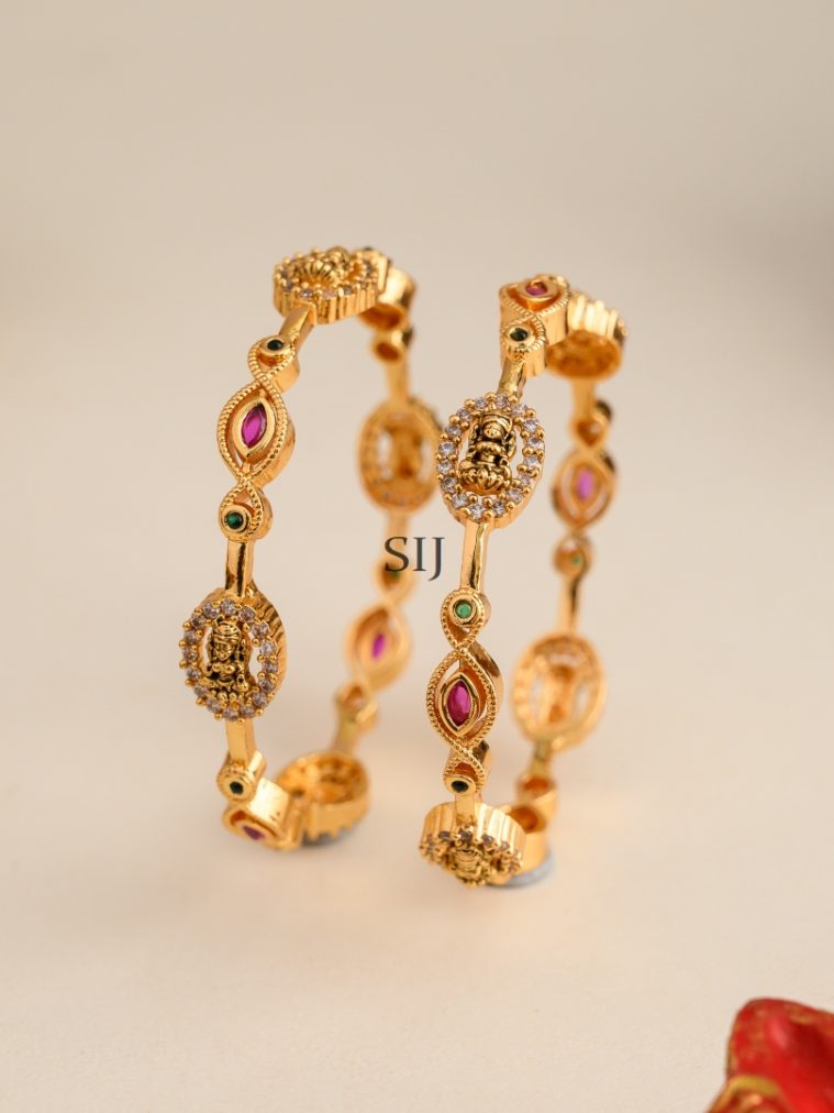 Traditional Lakshmi Gold Finish Bangle