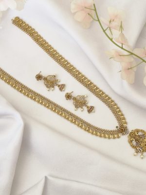 Traditional Lakshmi Kaasu Long Haram Set