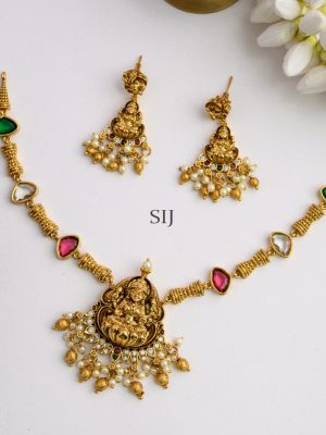 Traditional Look AD Lakshmi Necklace