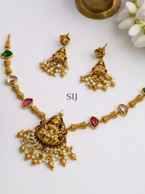 Traditional Look AD Lakshmi Necklace