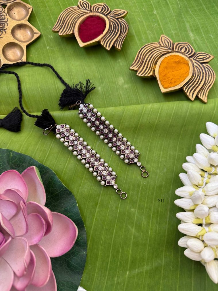 Traditional Precious Black Polish Kemp Pearl Studded Mattals