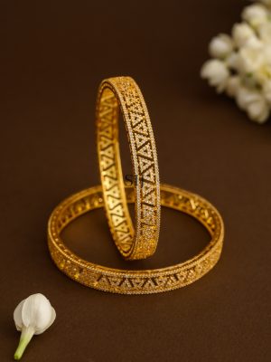 Triangle Shape AD Studded Bangle