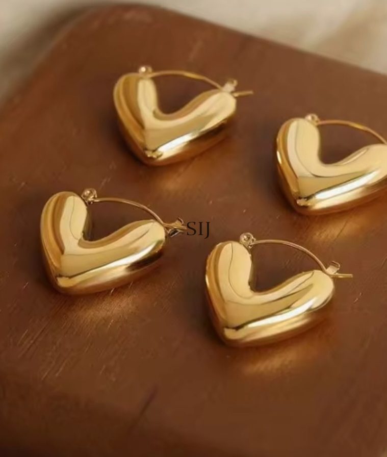 V Shaped Hoop Earrings