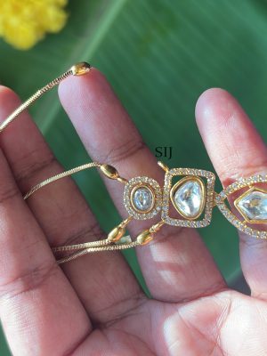 Gold Finish Dual Invisible Necklace Set