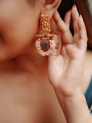 Imitation Multistone Rivet Earrings
