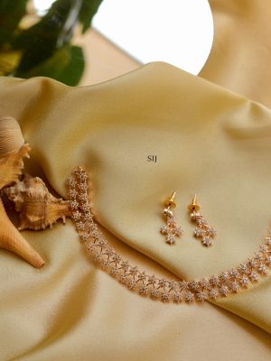 Dual Layer Rose Gold Necklace Set