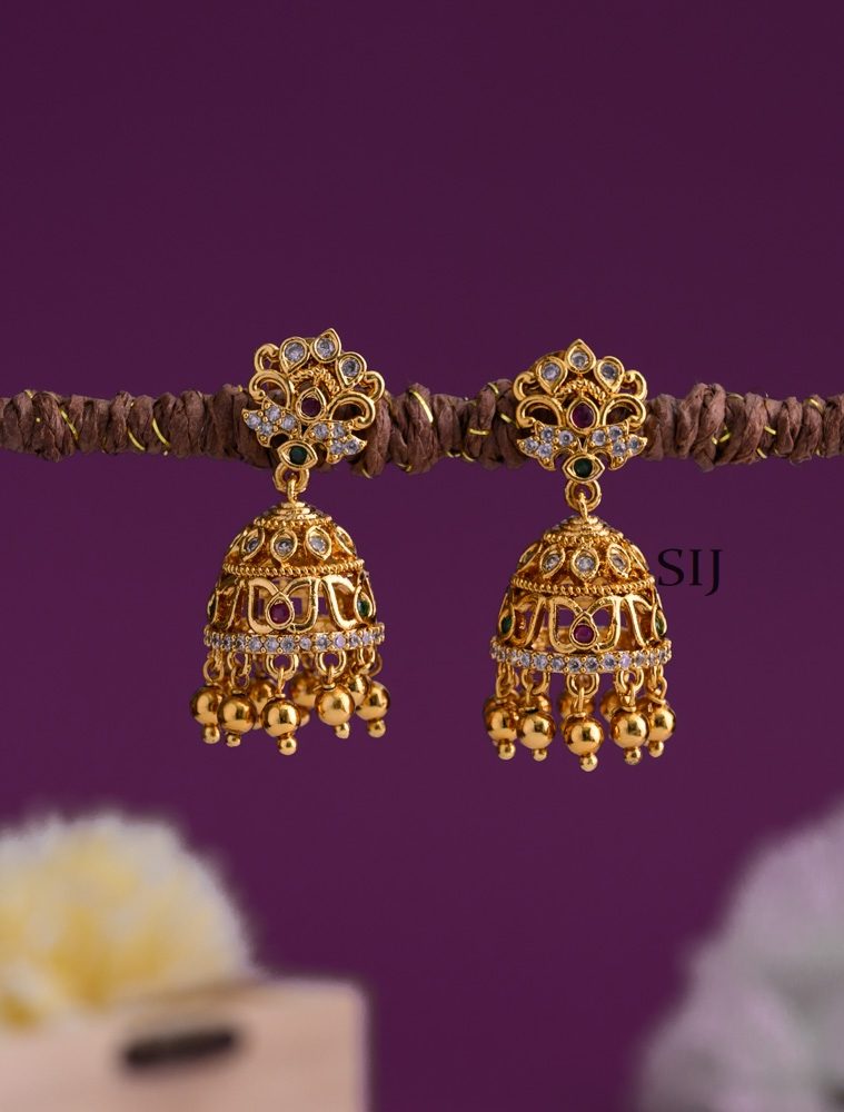 Traditional Floral Nakshi Jhumkas