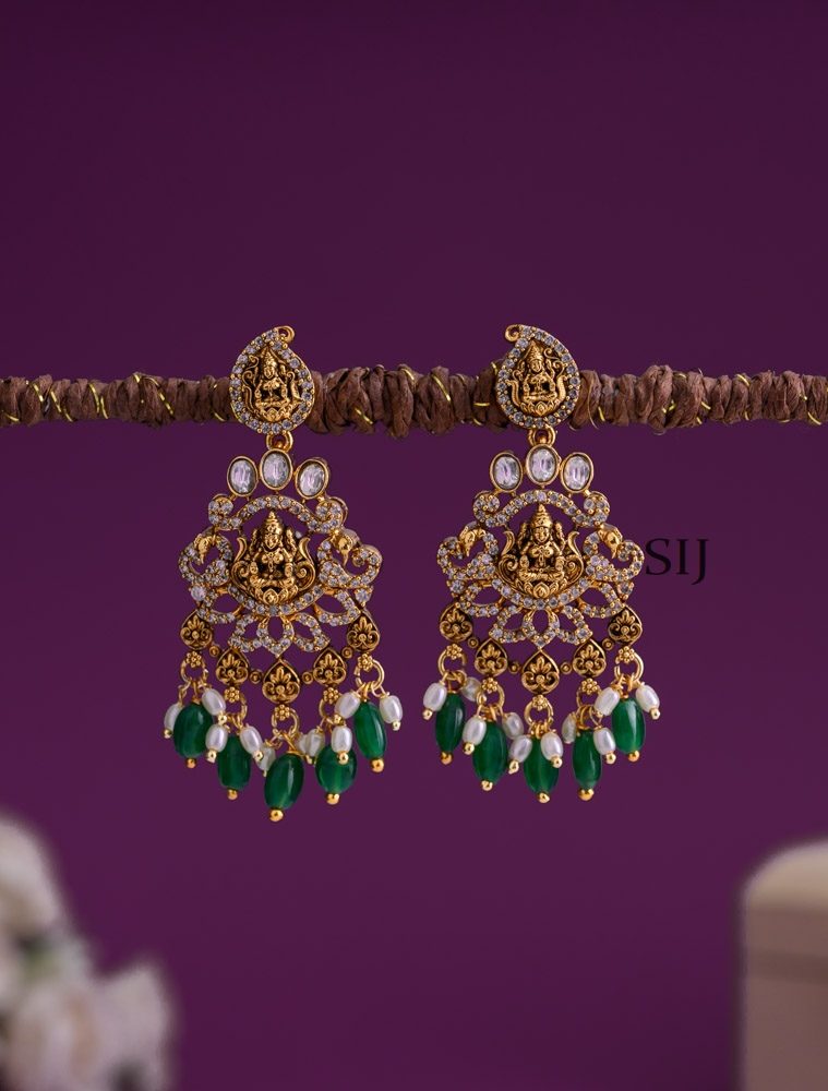 "Antique Lakshmi AD Stones Earrings "