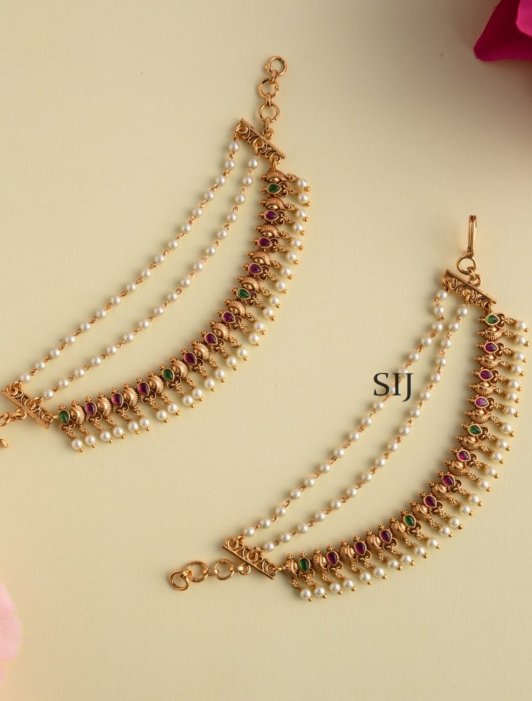 Gold Finish Mattal / Ear Chains