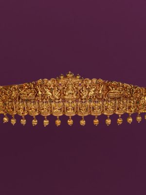 Gold Polish Ashta Lakshmi, Nakshi and All God's Motifs Vaddanam