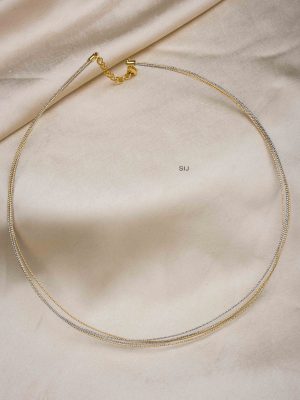 Imitation Multi Layers Wire Chain Necklace