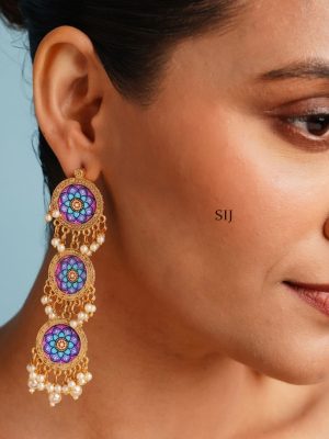 Set of 2 High Quality DualTone Designer Earrings Combo