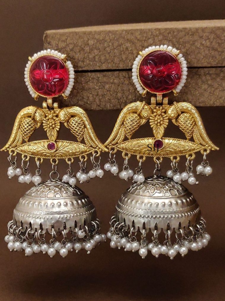 Long DualTone Plated Jhumkas