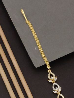 Gold Plated AD Stones Maang Tikka