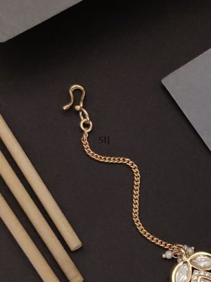 Gold Plated Polki AD Stones Maangtikka