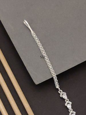 Silver Plated AD Stones Maangtikka