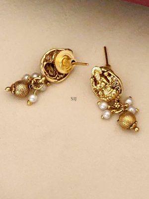 Antique Finish Temple Lakshmi Pendant Necklace Set