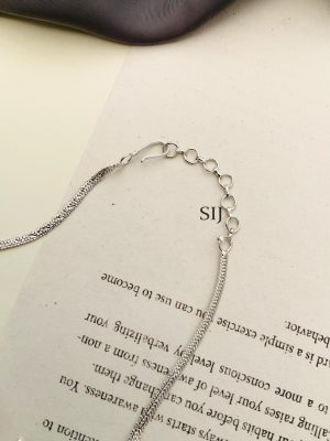 Silver Plated Solitaire White AD Stones Necklace Set