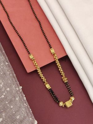 Gold Plated Antique Square Mangalsutra