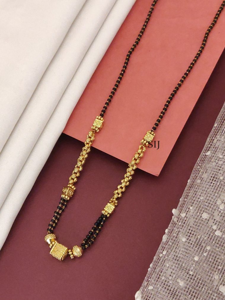 Gold Plated Antique Square Mangalsutra
