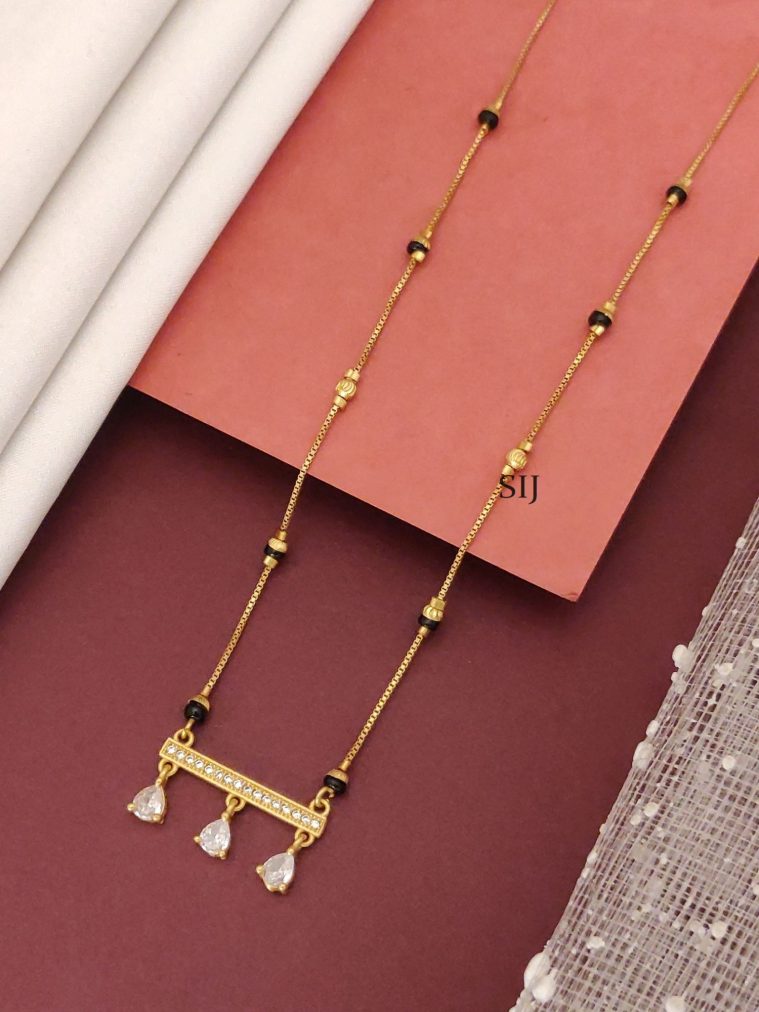 Gold Plated American Diamond Mangalsutra
