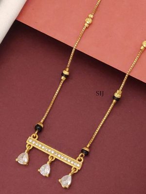 Gold Plated American Diamond Mangalsutra