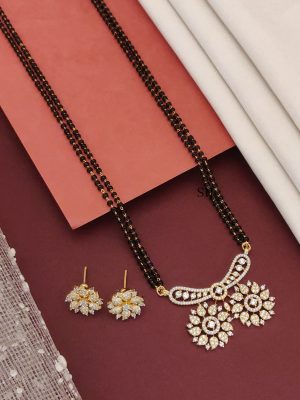 Gold Plated American Diamond Mangalsutra Set