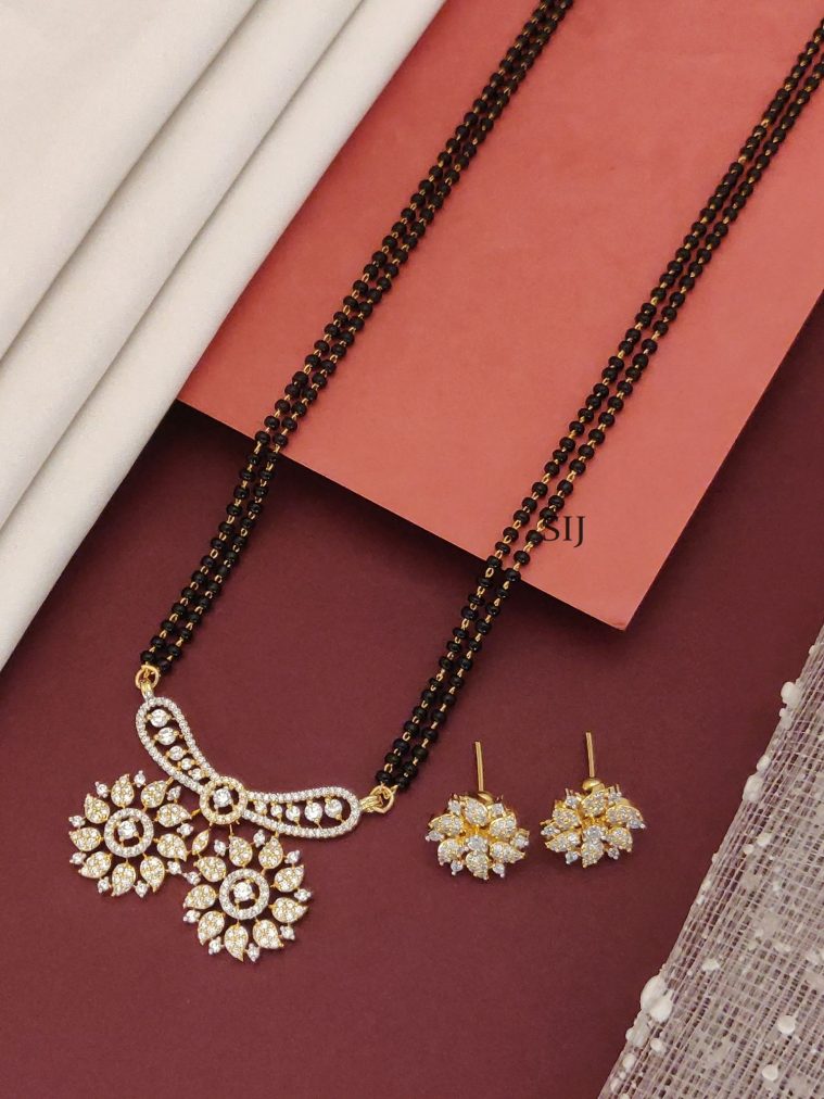 Gold Plated American Diamond Mangalsutra Set