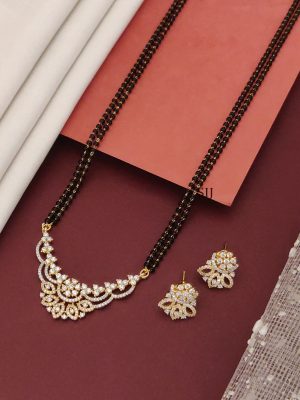Gold Plated American Diamond Mangalsutra Set