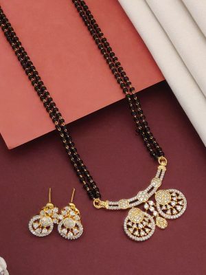Gold Plated American Diamond Mangalsutra Set