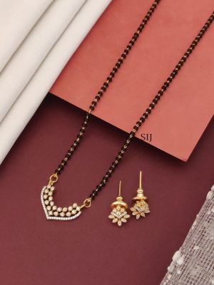 Gold Plated American Diamond Mangalsutra Set
