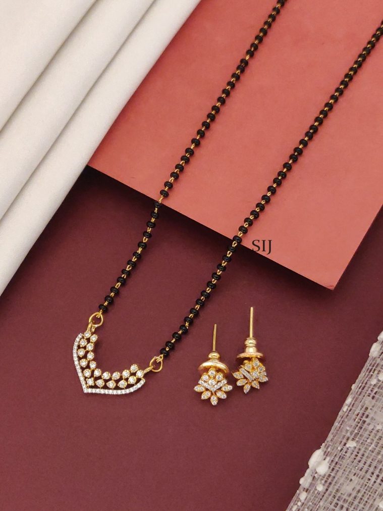 Gold Plated American Diamond Mangalsutra Set