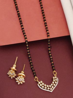 Gold Plated American Diamond Mangalsutra Set