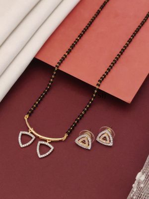 Gold Plated American Diamond Mangalsutra Set