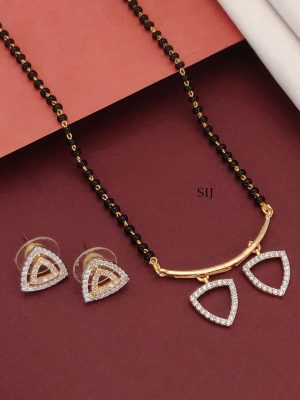 Gold Plated American Diamond Mangalsutra Set
