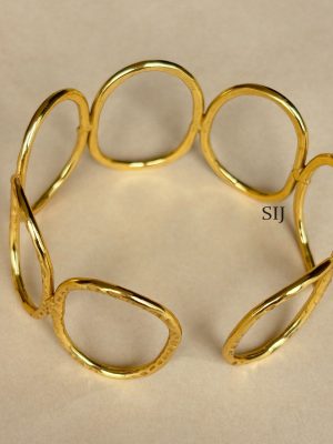 Gold Finish Oval Design Bracelet
