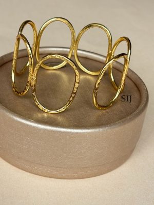Gold Finish Oval Design Bracelet
