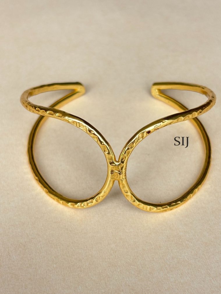 Gold Finish Curve Bracelet