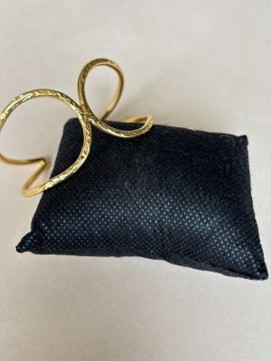 Gold Finish Curve Bracelet