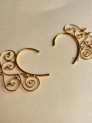 Gold Finish Designer Earrings