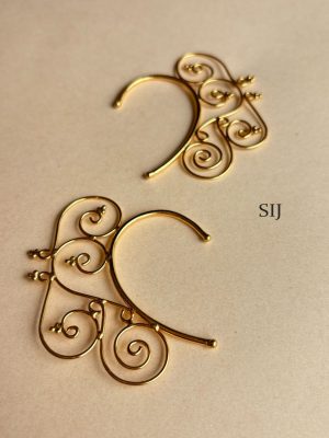 Gold Finish Designer Earrings