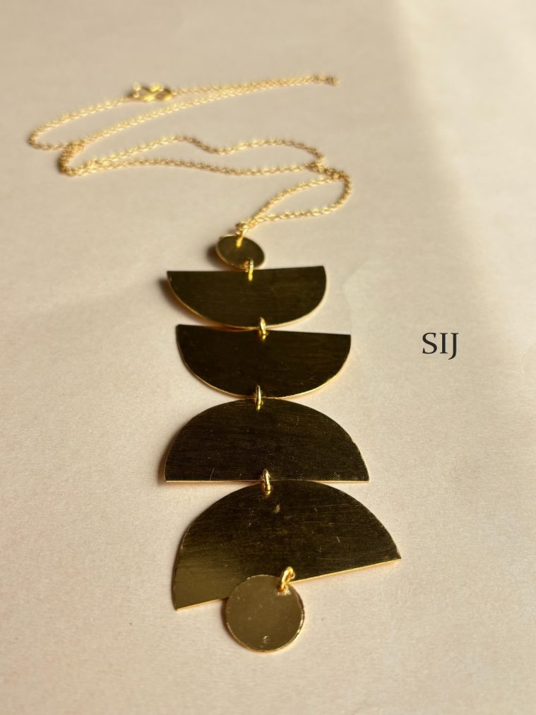 Gold Finish Designer Pendant Chain