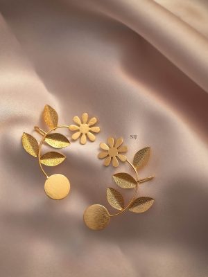 Imitation Full Ear Flower and Vine Leaves Anti Tarnish Earrings